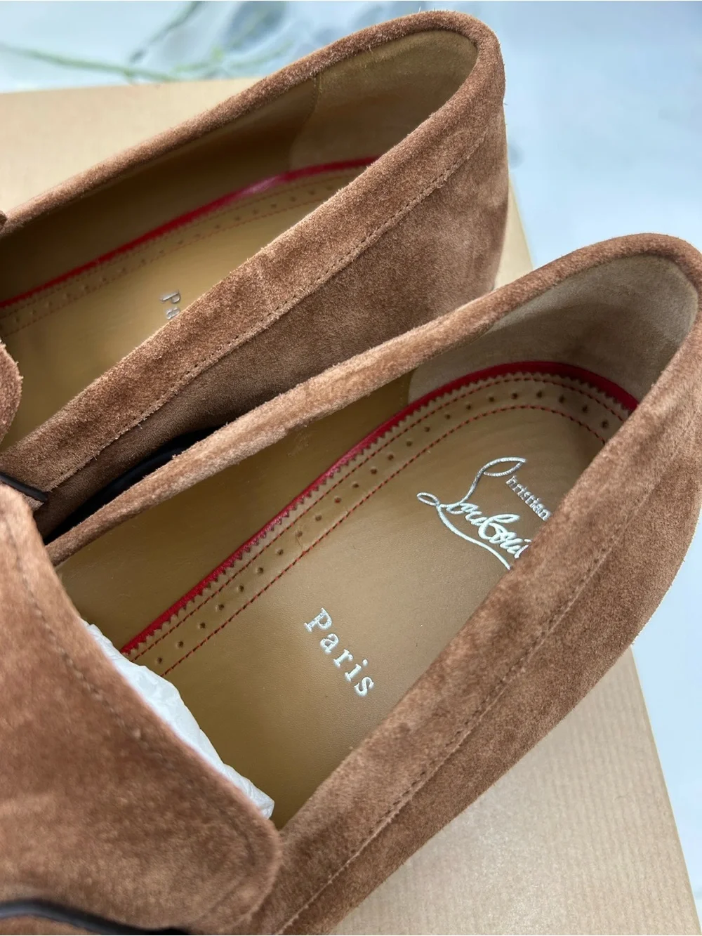 Men's Christian Louboutin CHAMBELIMOC loafers size 42.5 made in Italy